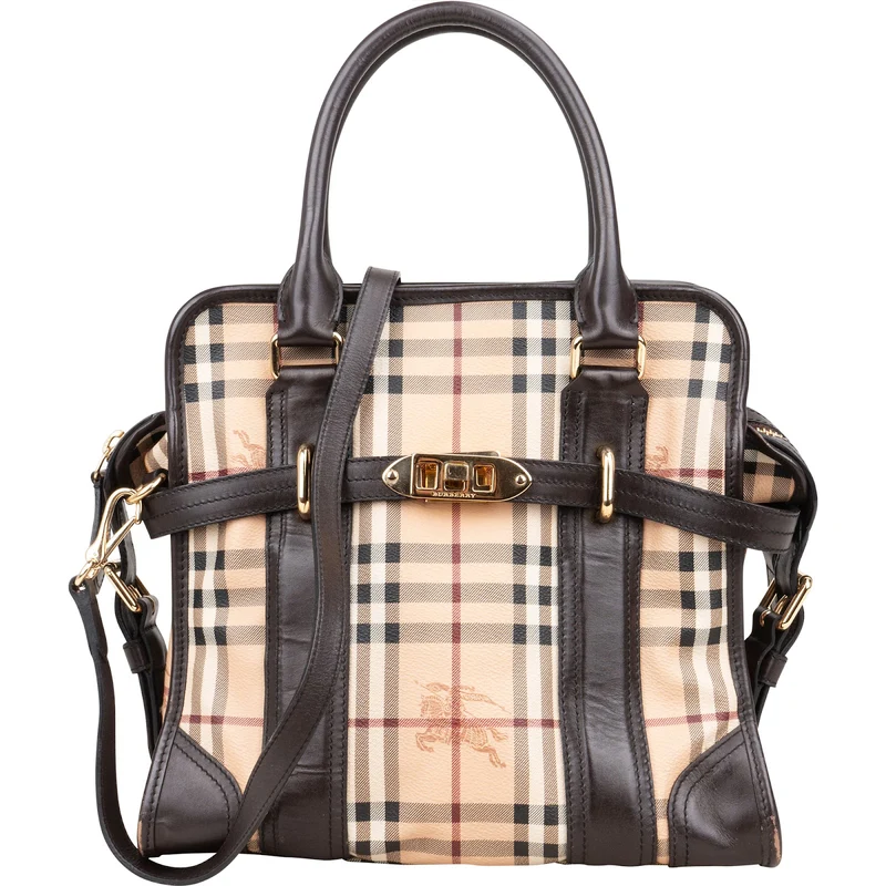 Burberry Haymarket Check Minford Satchel Handbag