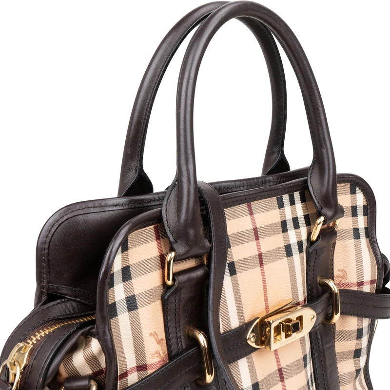 Burberry Haymarket Check Minford Satchel Handbag