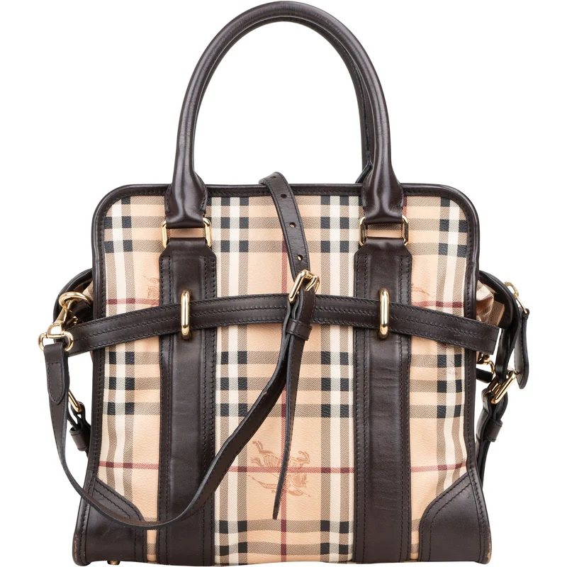 Burberry Haymarket Check Minford Satchel Handbag