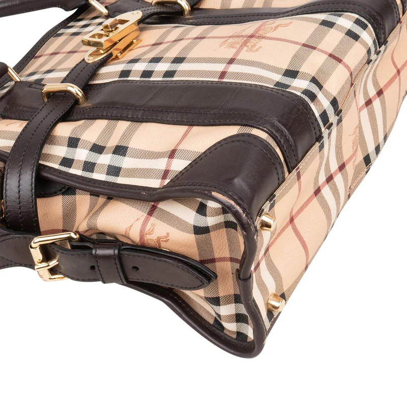 Burberry Haymarket Check Minford Satchel Handbag