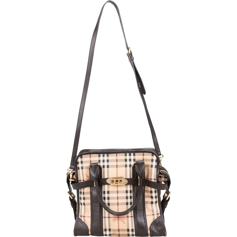 Burberry Haymarket Check Minford Satchel Handbag