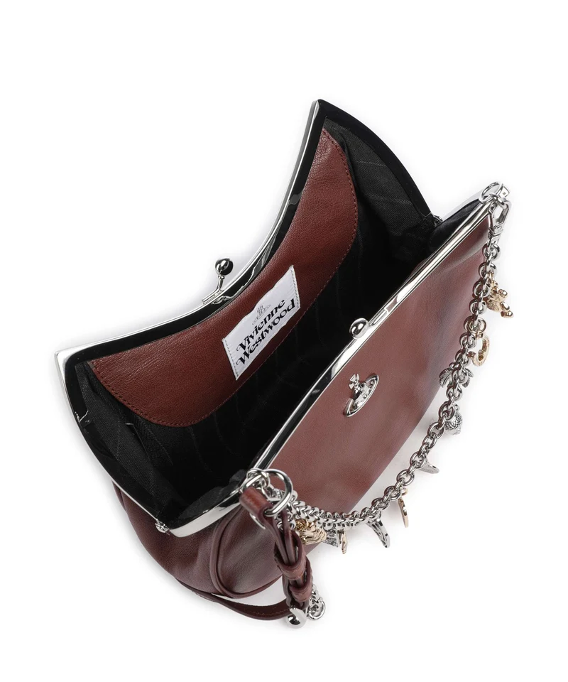 Vivienne Westwood Charm Frame Supple Schultertasche chestnut