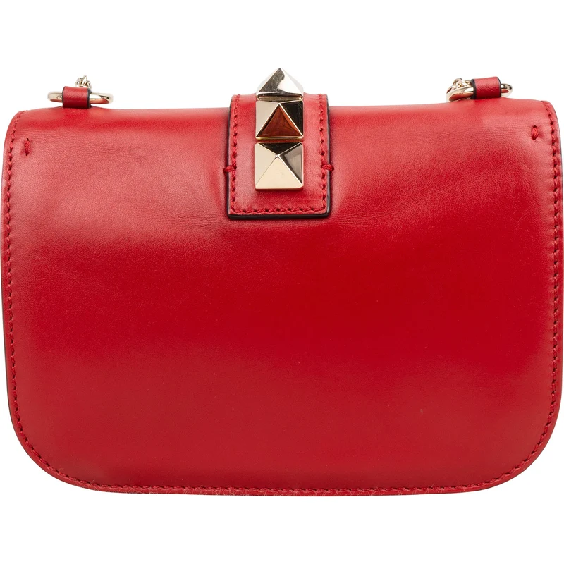 Valentino Garavani Red Leather Rockstud Small Crossbody Bag