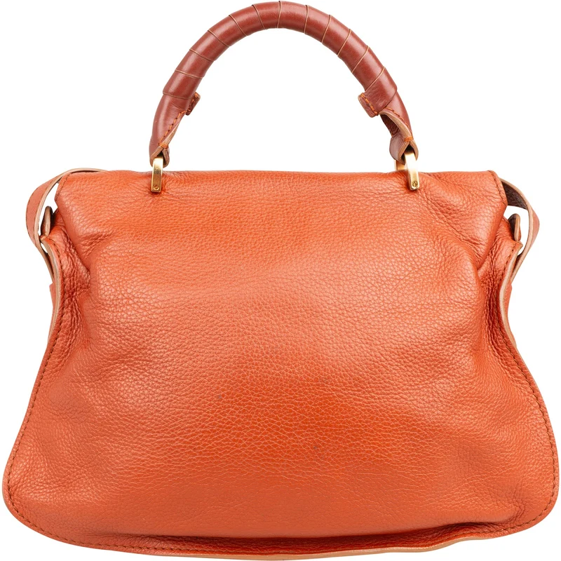 Chloé Grained Calfskin Marcie Double Carry Bag Handbag