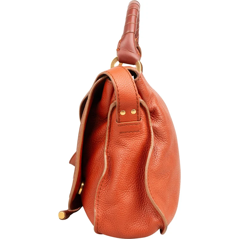 Chloé Grained Calfskin Marcie Double Carry Bag Handbag