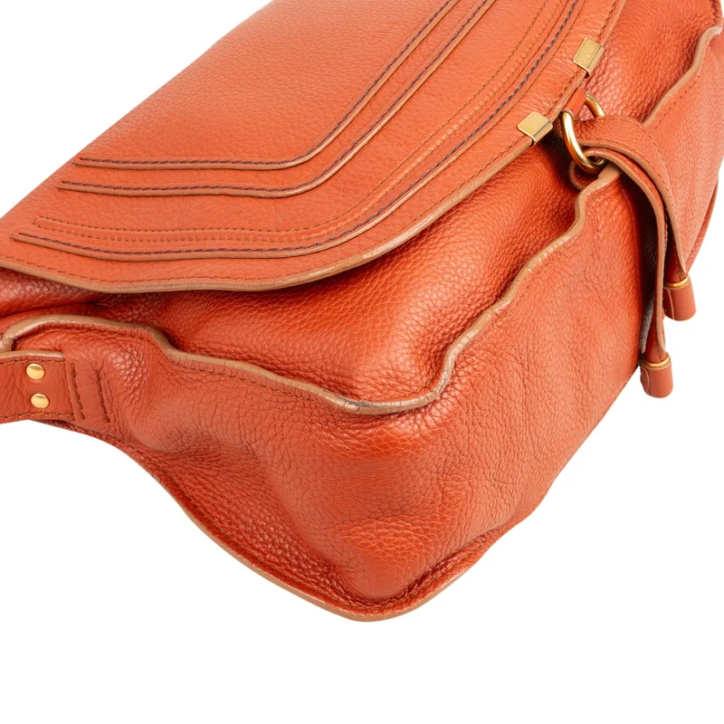 Chloé Grained Calfskin Marcie Double Carry Bag Handbag