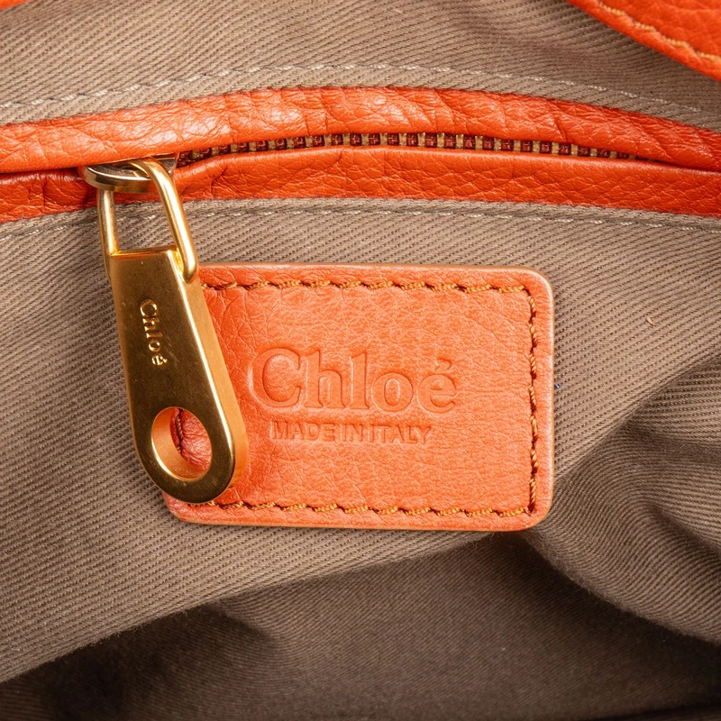 Chloé Grained Calfskin Marcie Double Carry Bag Handbag