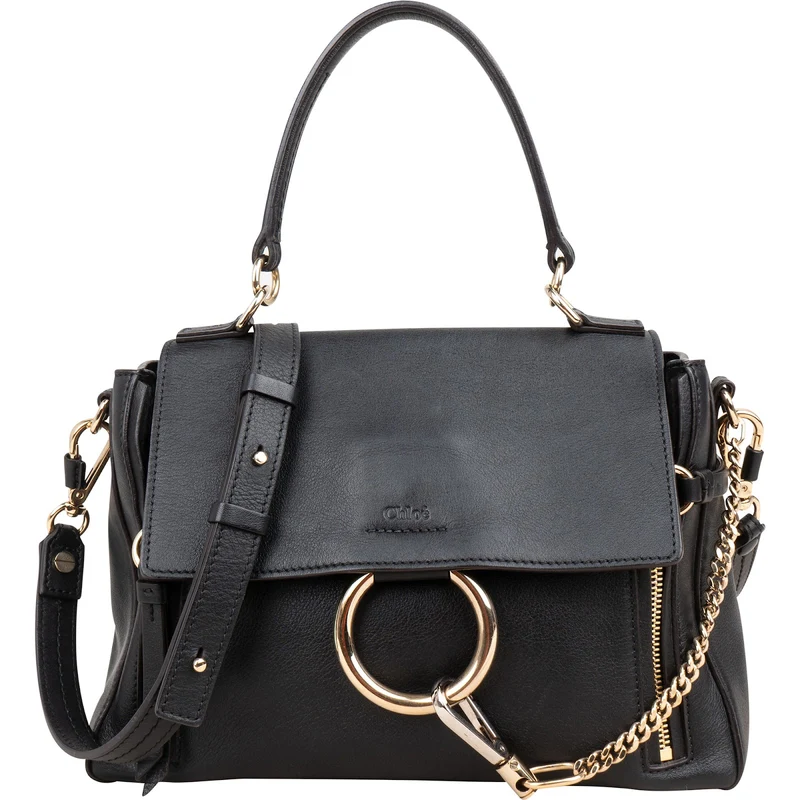 Chloé Black Leather Faye Day Bag Handbag