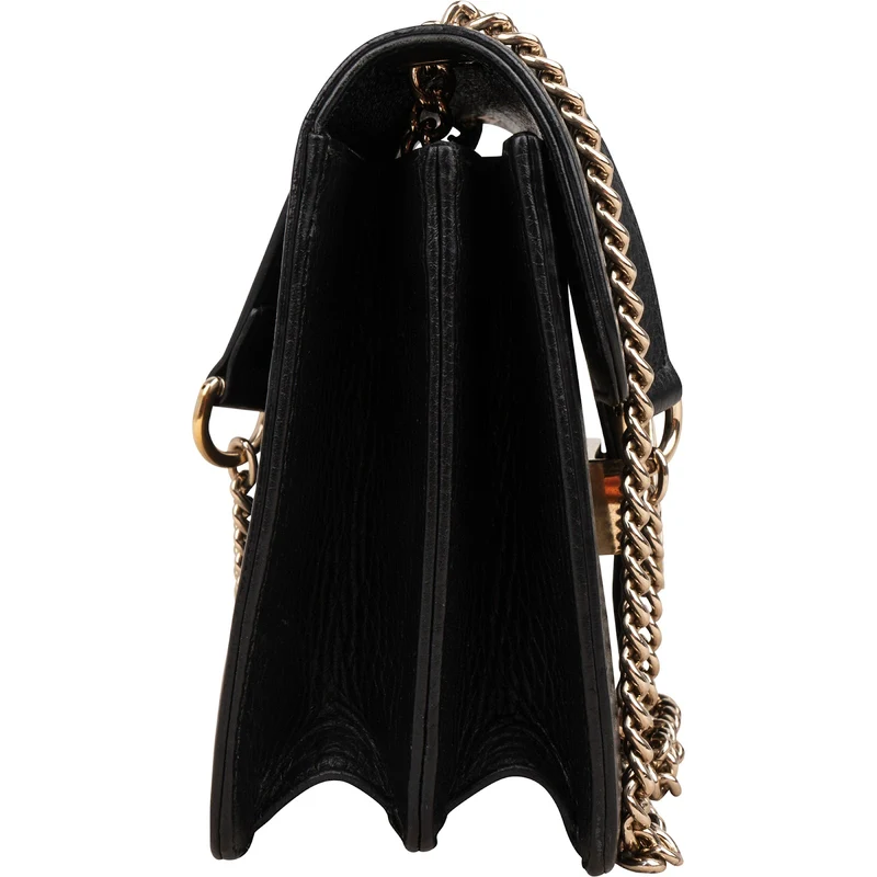 Gucci Grained Leather Interlocking GG Small Shoulder Crossbody Bag