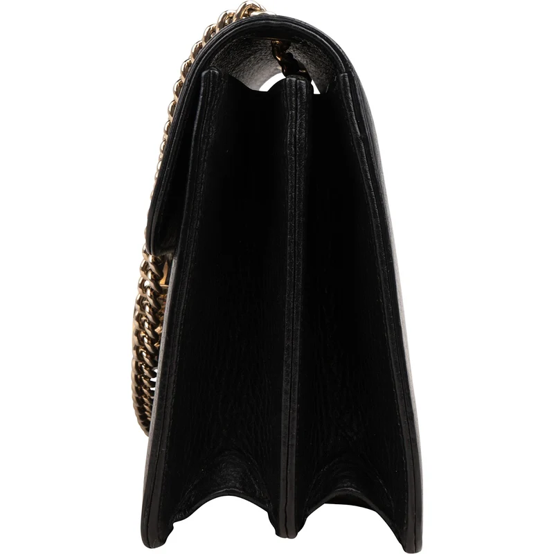 Gucci Grained Leather Interlocking GG Small Shoulder Crossbody Bag