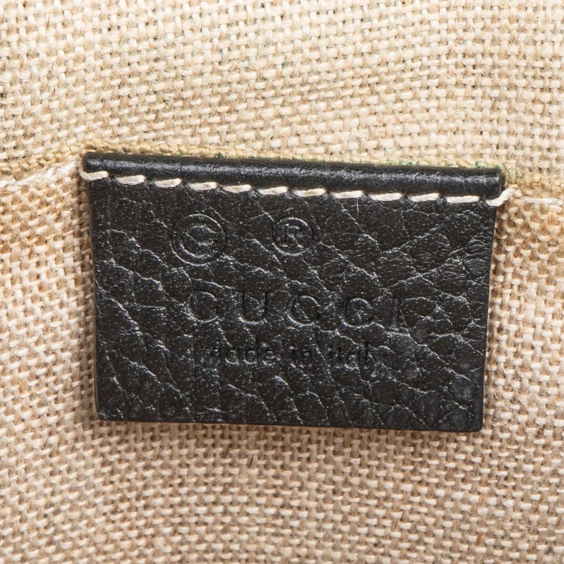 Gucci Grained Leather Interlocking GG Small Shoulder Crossbody Bag