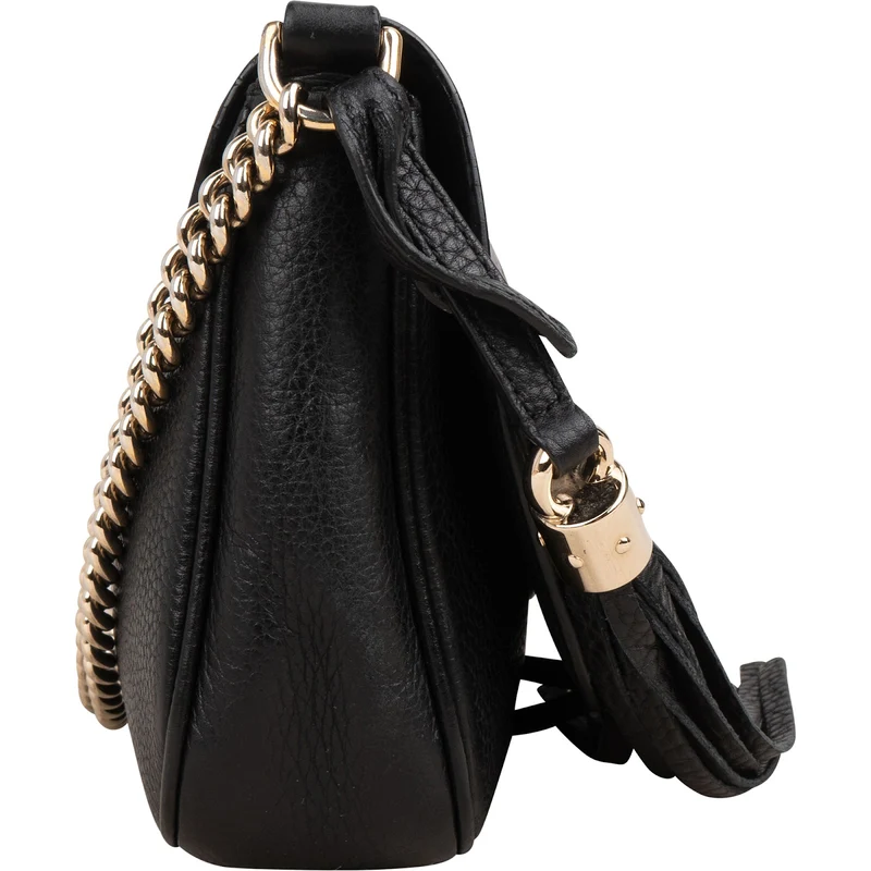 Gucci Pebbled Leather Soho Chain Tassel Crossbody Bag
