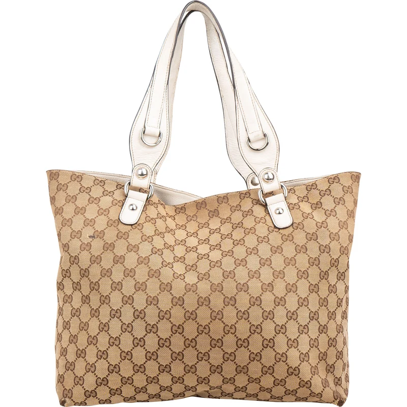 Gucci Monogram GG Canvas Abbey Horsebit Tote Shoulder Bag