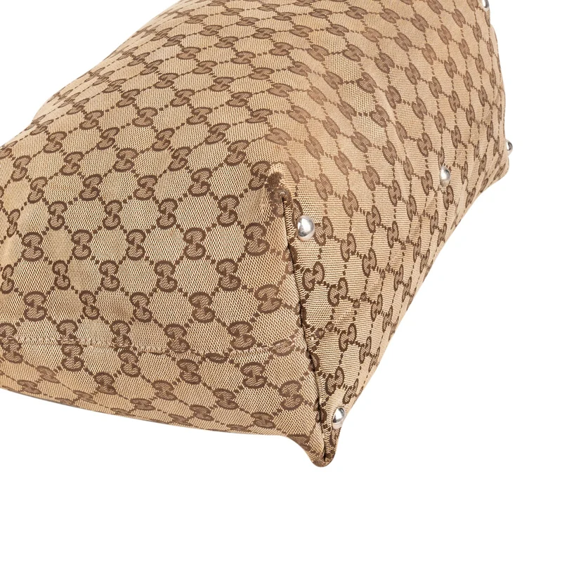 Gucci Monogram GG Canvas Abbey Horsebit Tote Shoulder Bag