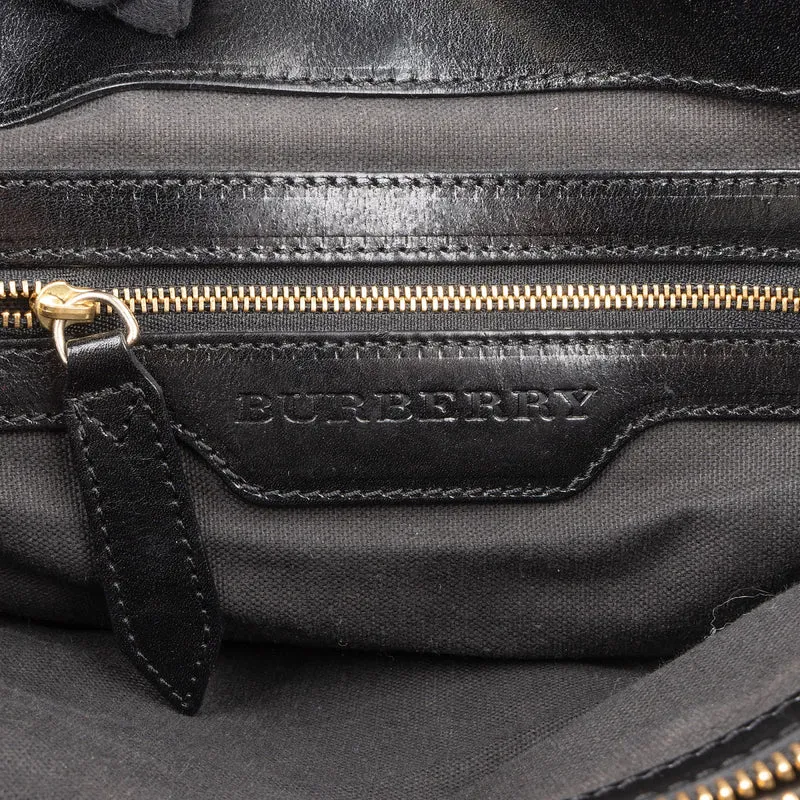 Burberry Nova-Check Monogram Medium Bridle Tote Handbag