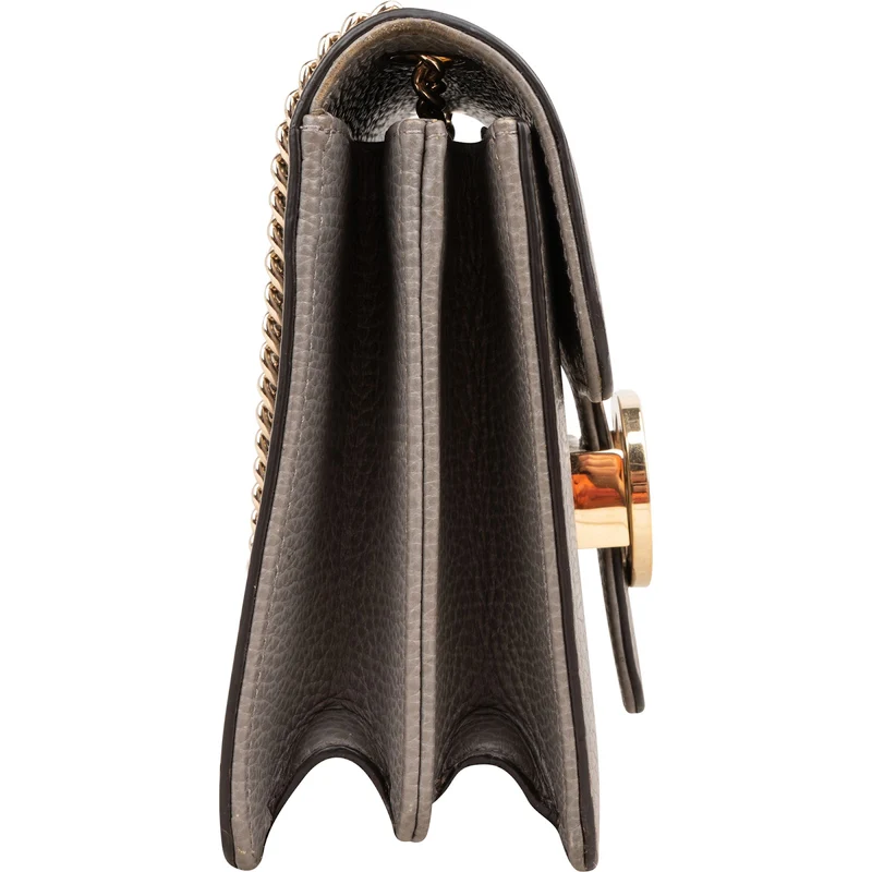 Gucci Grained Calfskin Interlocking GG Shoulder Crossbody Bag