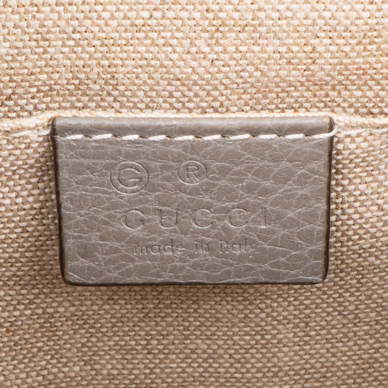 Gucci Grained Calfskin Interlocking GG Shoulder Crossbody Bag