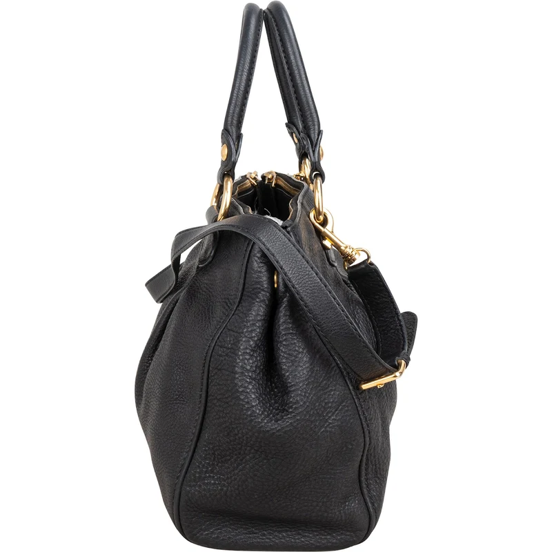 Miu Miu Vitello Daino Leather Tote Hobo Handbag