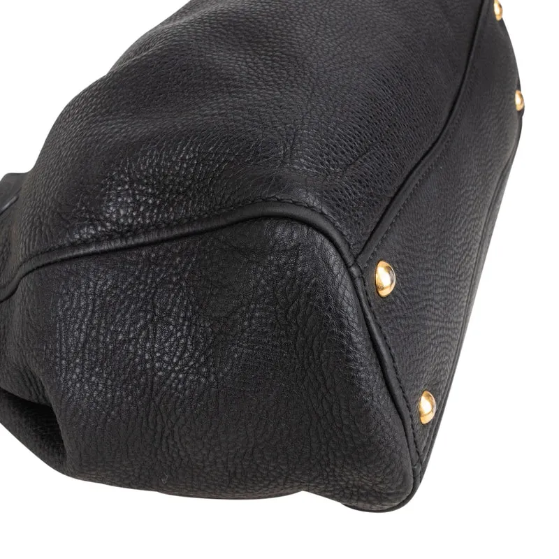 Miu Miu Vitello Daino Leather Tote Hobo Handbag