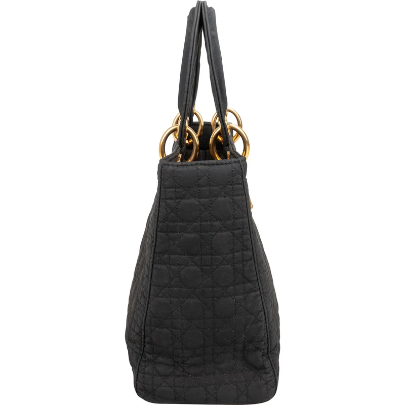 Christian Dior Quilted Nylon Lady Dior Handbag