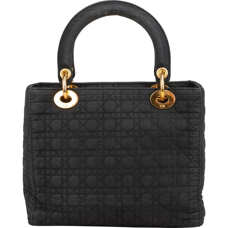 Christian Dior Quilted Nylon Lady Dior Handbag
