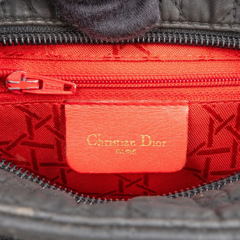 Christian Dior Quilted Nylon Lady Dior Handbag