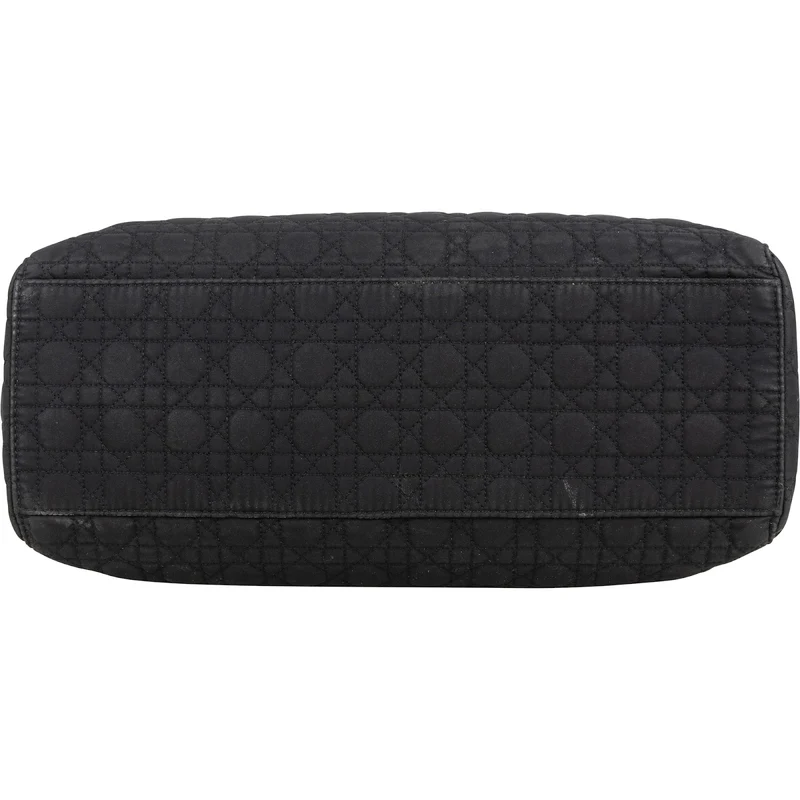 Christian Dior Quilted Nylon Medium Lady Dior Handbag