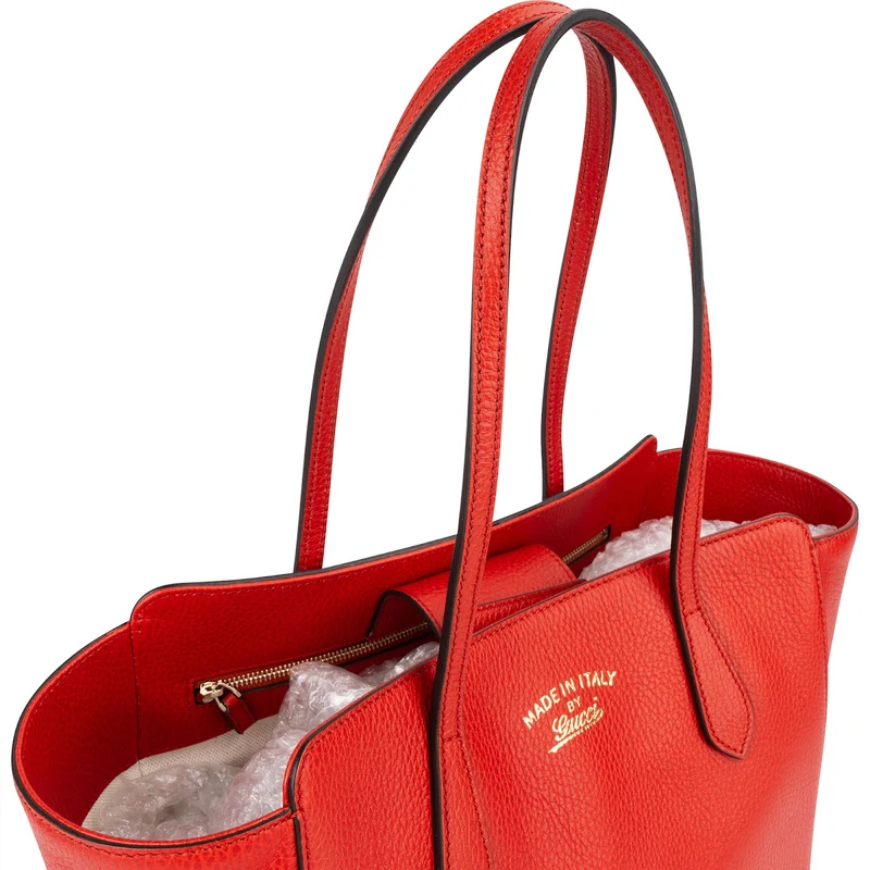 Gucci Red Leather Swing Shoulder Bag