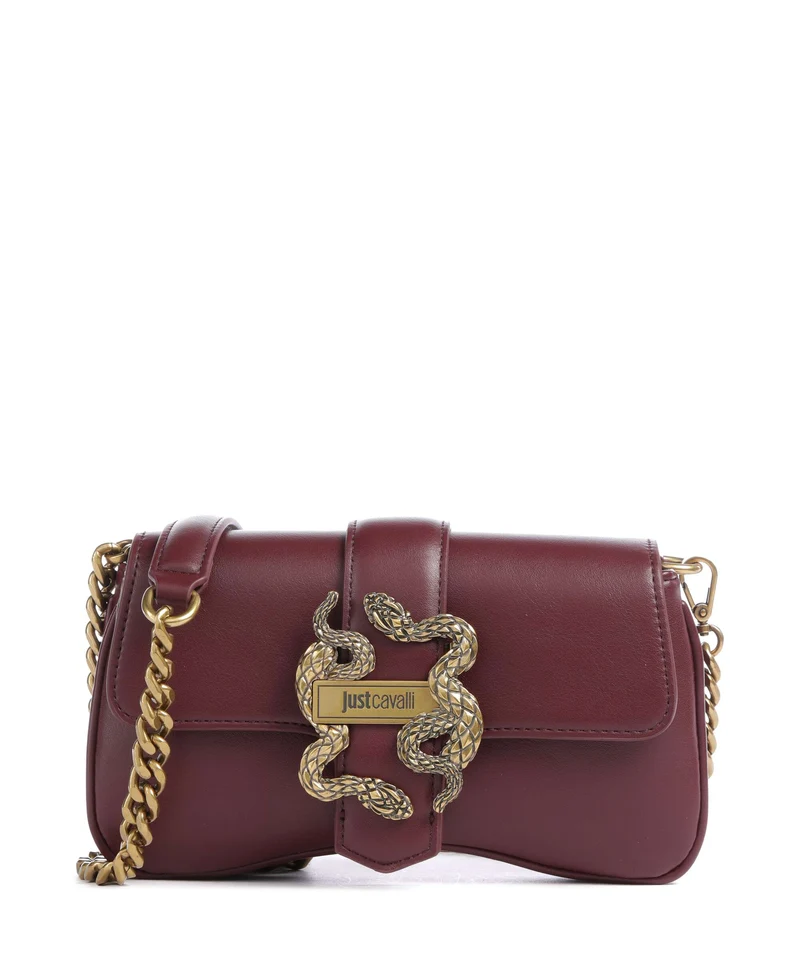 Just Cavalli Iconic Snakes Umhängetasche cordovan
