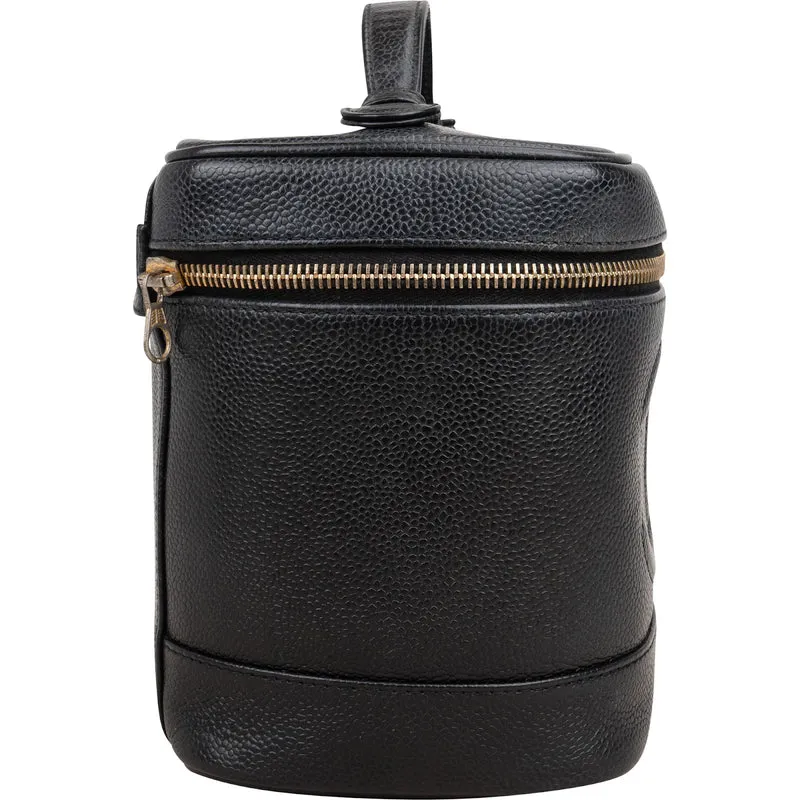 Chanel Caviar Leather Vertical Vanity Case Handbag