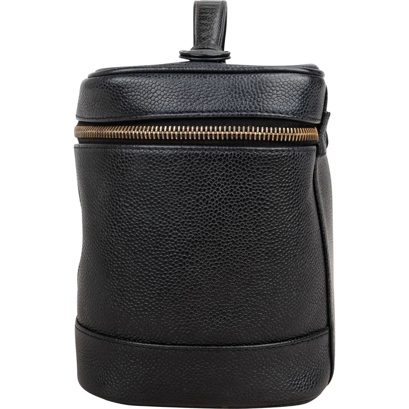 Chanel Caviar Leather Vertical Vanity Case Handbag
