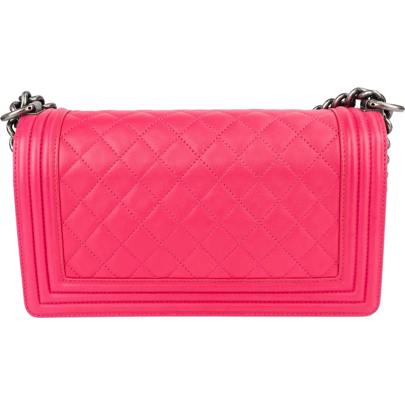 Chanel Quilted Lambskin Single Flap Boy Crossbody Bag
