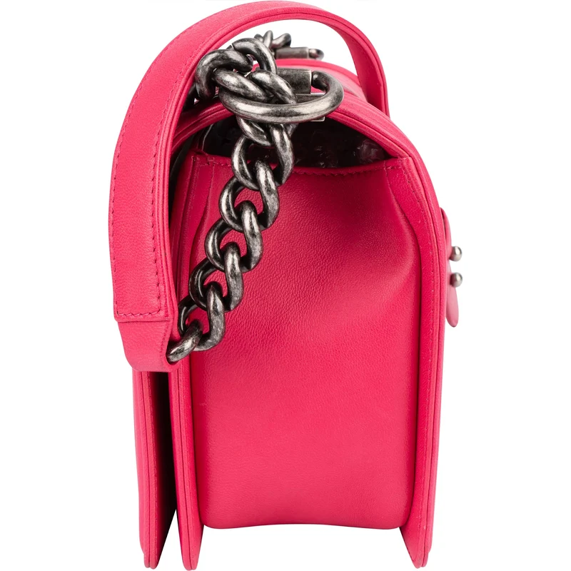 Chanel Quilted Lambskin Single Flap Boy Crossbody Bag