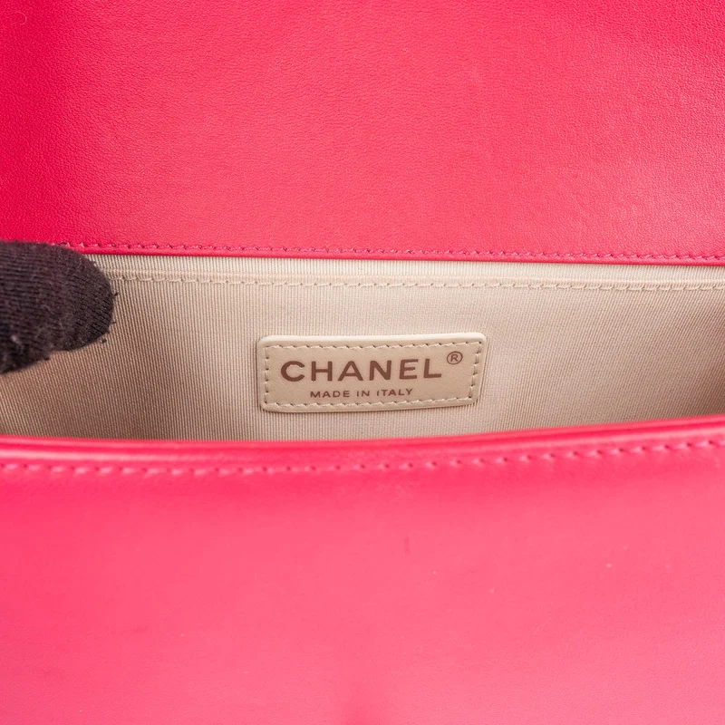 Chanel Quilted Lambskin Single Flap Boy Crossbody Bag