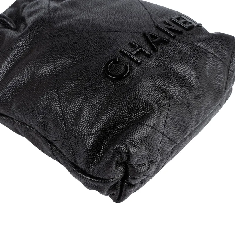 Chanel 22 Stitching Caviar Leather Small Drawstring Crossbody Bag