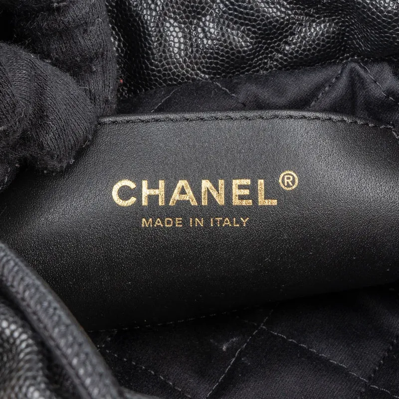 Chanel 22 Stitching Caviar Leather Small Drawstring Crossbody Bag