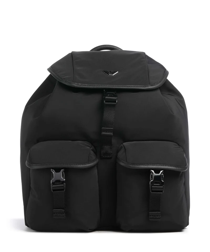 Emporio Armani Nylon Recycled Rucksack black beauty