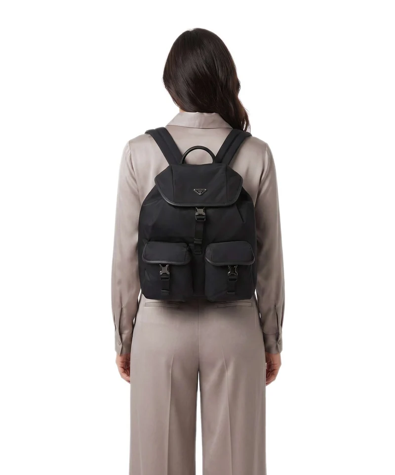 Emporio Armani Nylon Recycled Rucksack black beauty