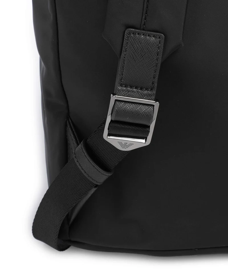 Emporio Armani Nylon Recycled Rucksack black beauty