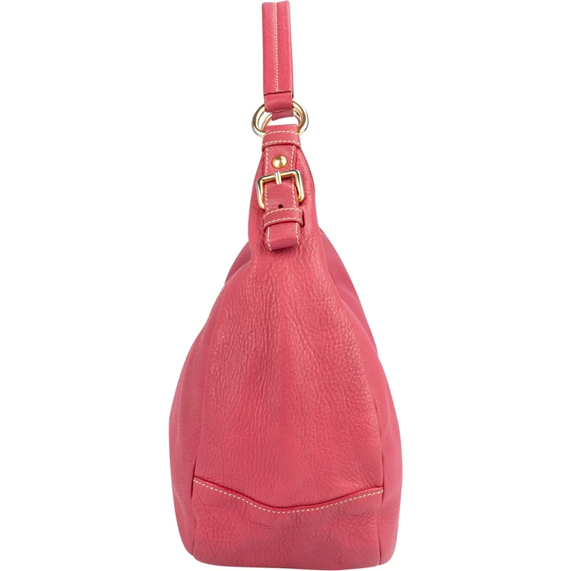 Prada Pink Leather Hobo Shoulder Bag