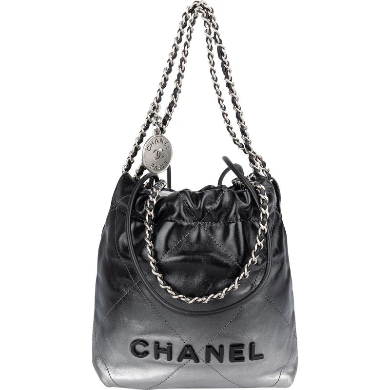 Chanel 22 Quilted Lambskin Ombre Drawstring Crossbody Bag