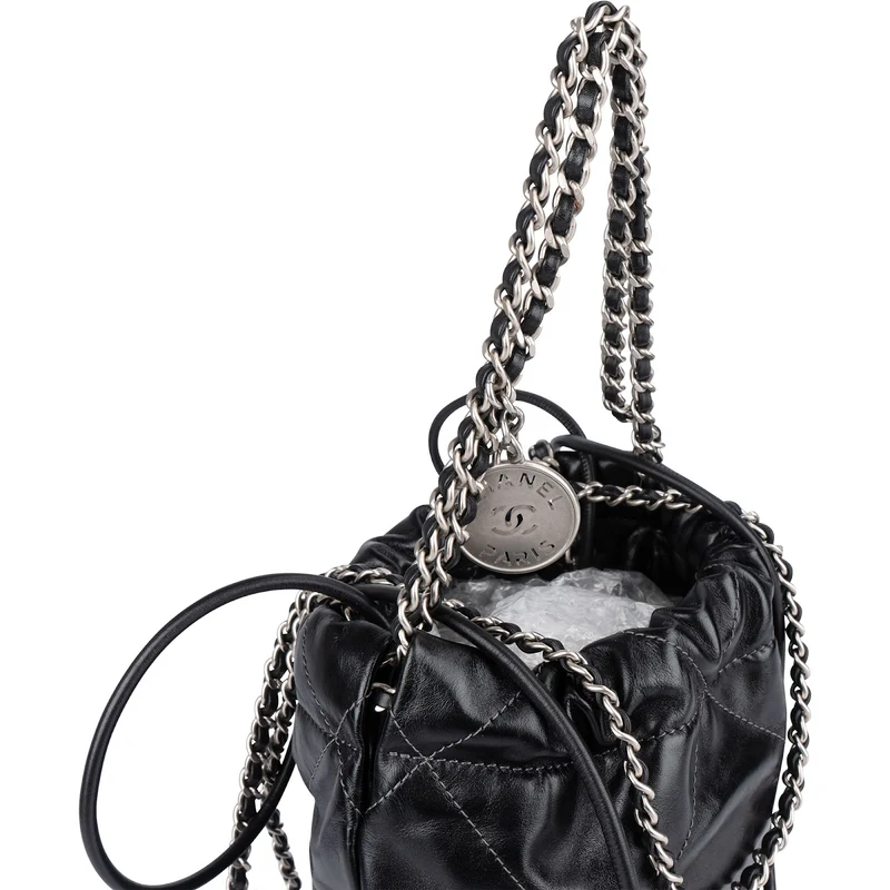 Chanel 22 Quilted Lambskin Ombre Drawstring Crossbody Bag