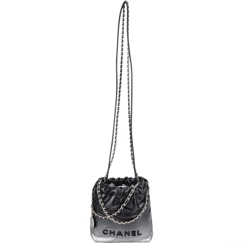 Chanel 22 Quilted Lambskin Ombre Drawstring Crossbody Bag