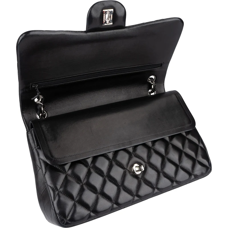 Chanel Quilted Lambskin Jumbo Double Flap Crossbody Bag