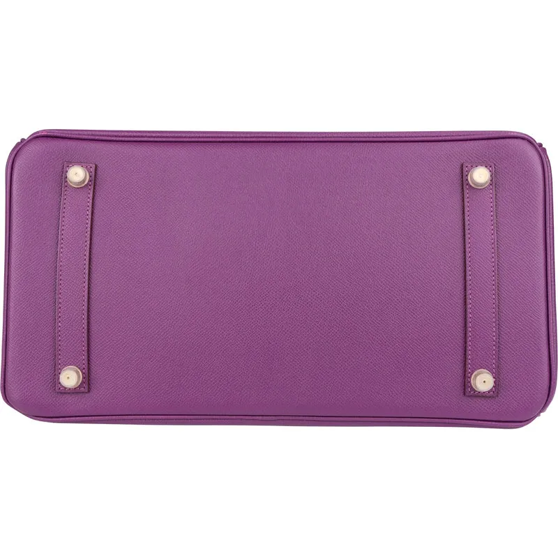 Hermès Violet Epsom Leather Birkin 35 Handbag