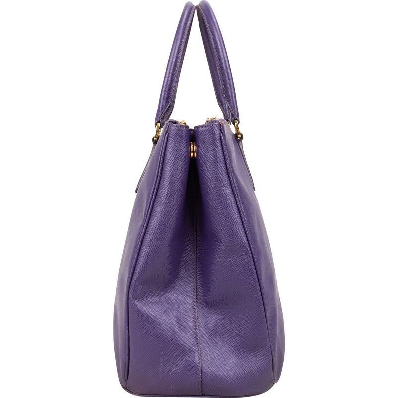 Prada Purple Saffiano Leather Galleria Handbag