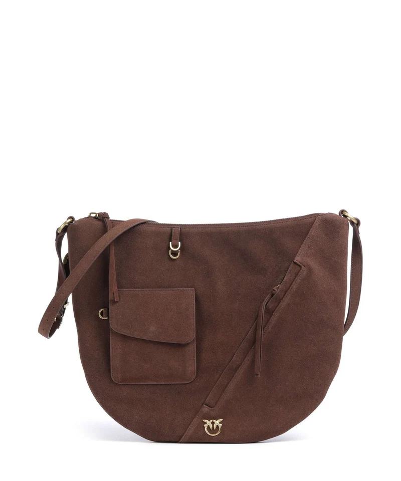 Pinko Luna Big Beuteltasche castano intenso/matt gold