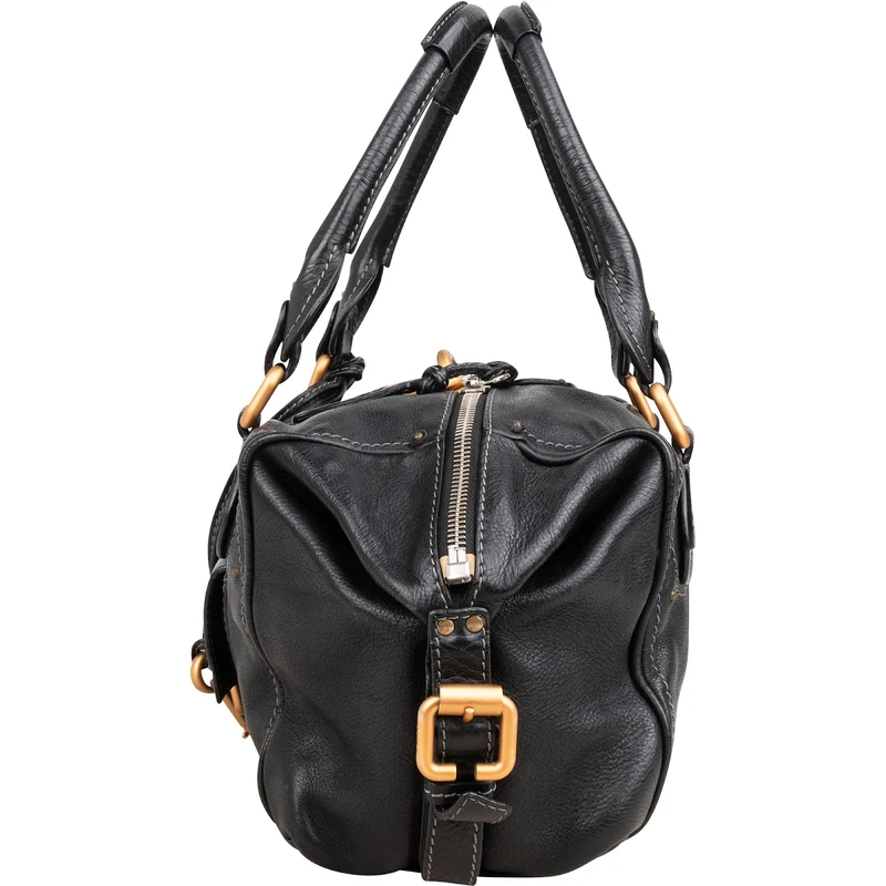 Chloé Black Leather Paddington Satchel Shoulder Bag
