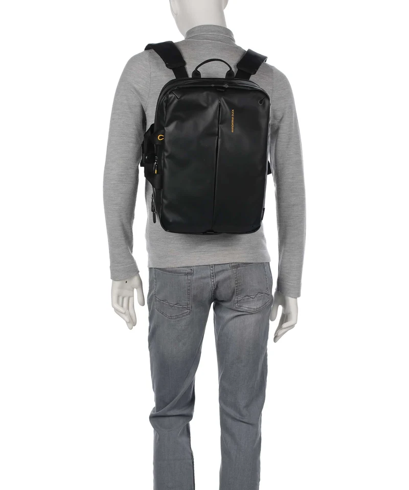 Mandarina Duck Coated Rucksack-Tasche black