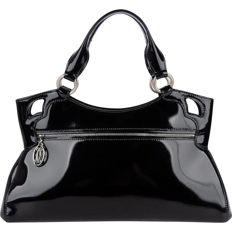 Cartier Black Patent Leather Marcello de Cartier Handbag